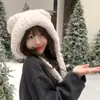 Nuevo Sombrero de Felpa de Invierno Engrosado Cálido Tejido con Protección para las Orejas para Mujeres en Otoño e Invierno Mostrando la Cara Pequeño de Moda Lindo Sombrero de Lana