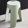 Taburete de Plástico Engrosado para Adultos Sólido Taburete de Comedor Apilable Taburete Redondo Silla Simple Moderna Taburete Molino de Viento Taburete Alto