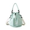 Bolso bandolera de hombro de moda 2023 nuevo estilo coreano moderno casual bolso de cubo de gran capacidad nailon portátil con cordón