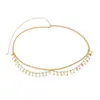 Nueva Cadena Corporal de Bikini de Playa Geométrica Bohemia con Incrustaciones de Diamante y Borla de Pedrería Simple Transfronteriza de Moda