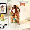 Lindo frasco de almacenamiento, sellado y a prueba de polvo, exhibición y colección de mini figuras de juguete de moda, caja de almacenamiento transparente redonda de caja sorpresa