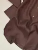 Altamente recomendado! Estilo old money outonal~Versão coreana camisa casual de linho misto com gola marrom para trabalho/dia a dia para mulheres