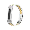 Adecuado para Google Fitbit Air, marco de reloj de metal de lujo con correa de reloj de metal de bucle sólido de tres eslabones