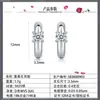 Pendientes de Plata S925 con Moissanita de Cuatro Garras, Pendientes de Aro Brillantes, Lujo Ligero, Versátiles para el Trabajo, Pendientes para Mujer
