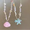 Estilo Oceánico de Verano Dopamina Colorida Colgante de Concha Estrella de Mar Cadena para Clavícula Nicho de Alto Valor Personalidad Cadena para el Cuello Versátil