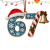 Bestseller Transfronteiriço Sixseven Papai Noel Decorações de Natal em Acrílico Decorações Divertidas de Meme Digital