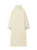 Casaco Trench de Lã Elegante Casual Fashionável de Gola Alta Dupla Face Feminino Outono 2026