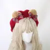Boina Orejas de Oso Lolita Linda Boina de Artista Accesorio Japonés Hecho a Mano Boina Redonda