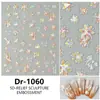 Nuevo Sticker Popular de Flor Silvestre Pequeña con Relieve 5D para Uñas Redanco Calcomanía Estéreo para Uñas Dr-1060