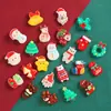 Resina de Desenho Animado Série Oceânica de Natal e Ano Novo Brinquedos de Comida Realistas Acessórios DIY de Cola de Creme Peças Pequenas para Tamancos