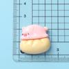 Porco de sobremesa brilhante de desenho animado acessórios de resina diy joias grampo de cabelo feito à mão capa de celular copo d'água adorno de cabeça atacado