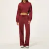 Conjunto de sudadera de estilo europeo y americano para otoño/invierno para mujer, casual y de corte holgado, diseño deportivo, cárdigan con cremallera, grueso y cálido, conjunto de dos piezas