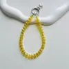 Cadena de Cristal con Cuentas Hecha a Mano para Teléfono Móvil de Celebridad de Internet para Mujeres, Llavero Exquisito y de Alta Gama Junta de Llavero Cadena Corta para Colgar el Teléfono Móvil en la Muñeca