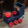 Actividad mayorista set de té de viaje taza express conveniente una tetera cuatro tazas traje para hacer té regalo para exteriores LOGOTIPO
