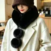 Novo estilo de inverno cachecol felpudo aconchegante e relaxado para mulheres, aquecedor de pescoço de pele sintética quente, versão coreana cachecol de pescoço de pelúcia versátil