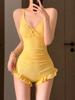 Novedad 2025 Traje de baño para mujer que cubre el vientre Adelgazante Conservador Ropa de baño Manga larga Fuente termal Dopamina