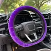 Cubierta Elástica de Felpa para Volante de Coche Cubierta de Manija Invierno Felpa Corta Sin Anillo Interior Banda Elástica Cubierta de Manija Anticongelante