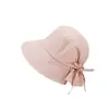 Sombrero de Pescador con Olas de Cabeza Grande para Niños, Sombrero de Sol para Exteriores de Primavera y Verano, Protección UV, Ala Grande para Cara Pequeña, Sombrero de Sol con Lazo Pequeño
