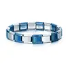 Pulsera Modular Acero de Titanio Vacío Oro Real Chapado IP Cadena de Correa de Reloj Elástica Básica Italiana Encanto Italiana