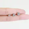 Pendientes de circón blanco para mujer, pequeños, de moda, con incrustaciones de circón, pendientes para mujer, estilo frío, pendientes para el cartílago del oído, venta al por mayor