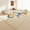 Tapete Moderno Simples Estilo Creme para Sala de Estar Grande Área Cobertura Total Tapete para Sofá Mesa de Centro Tapete de Quarto de Casa Tapete de Piso