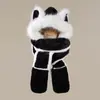 Nuevo Gorro de Peluche Grueso Lindo de Invierno, Bufanda de Oso Lindo, Guantes, Tres en Uno para Ciclismo, Protección Cálida para los Oídos para Mujeres
