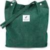 2025 Nueva Bolso de Hombro de Pana para Mujer Estudiante Coreana Bolso de Lona Gran Capacidad Literario Simple Versátil Bolsa de Compras