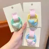 Elástico de Cabelo Infantil de Bolinhas e Coração, Corda de Cabelo de Alta Elasticidade para Meninas, Acessório de Cabelo para Bebê, Elástico de Cabelo para Menininha para Trançar