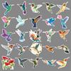 50 pegatinas de grafiti de colibrí personalizadas con dibujos de acuarela de aves transfronterizas, decoración para fundas de teléfono móvil, equipaje y vasos de agua.