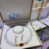 Set de Collar de Perlas de Jade Natural para Ancianos para Regalar a Mamá Regalo de Transmisión en Vivo Caja de Regalo de Tres Piezas