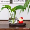 Gatinho Fruta Fofa Rabanete Verde Vaso de Flores Hidropônicas Hidroponia Mesa de Escritório Espaço de Trabalho Ornamento de Mesa Presente Criativo Pequeno Vaso de Flores