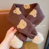 Bufanda de Felpa de Invierno para Niños y Niñas, Engrosada, Cortavientos, Calentador de Cuello Cálido, Linda Bufanda Cruzada de Dibujos Animados para Bebés
