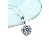 Colar com Pingente Pequeno Sol de Cobre Branco Transfronteiriço Acessórios Femininos Nicho Luxo Leve High-End Pingente Redondo Corrente de Clavícula Atacado