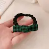 Nova Faixa de Cabeça com Laço Pied-de-poule para Mulheres, Elástico Doce Elegante para Cabelo, Corda para Rabo de Cavalo Alto, Acessório de Cabeça, Tendão de Borracha