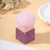 Pincel de Maquiagem com Pó Solto Novo Cintura Fina Single Cravejado de Diamante Pincel para Blush com Mancha Cravejada de Diamante Extra Grande Pincel de Manicure