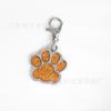 Colgante de aleación para mascota, pequeños accesorios de color con purpurina, aceite, huellas de perro, colgante DIY, accesorios de joyería de metal al por mayor