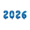 Versión Americana Adelgazante 16 Pulgadas 32 Pulgadas 40 Pulgadas Set de Globos Digitales de Papel de Aluminio 2026 Globo de Película de Aluminio Globo de Decoración de Año Nuevo