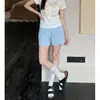 Pantalones cortos deportivos grises para mujer para verano, pantalones casuales finos de pierna ancha, estilo holgado y casual, adecuados para mujeres petite, pantalones cortos de tres cuartos