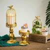 Portavelas Jaula de Pájaros Retro Arte en Hierro Viejo Boda Romántica Decoración de Mesa de Comedor Americana Cena a la Luz de las Velas Adornos Portavelas