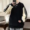 Sudadera Redonda de Alto Nivel para Hombre Otoño/Invierno 2026, Pulóver, Tallas Grandes, Camiseta de Manga Larga, Corte Holgado, Casual, Versátil, Transfronterizo