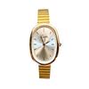 Novo Meio Dourado Nicho Antigo Explosões de Alta Moda Relógio Relógio Pequeno Dourado Relógio Feminino Quartzo Pulseira de Aço Relógio Feminino Atacado