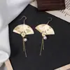 [Selección Premium] Pendientes de Perlas con Forma de Gota de Aceite de Jade Imitación Estilo Chino Nuevo Pendientes Retro con Borlas de Gota de Agua Accesorios Simples Hanfu para Mujeres