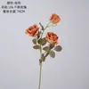 3 Cabeças de Rosas Secas Artificiais Fabricante de Flores Artificiais Transfronteiriço Flores Artificiais Plantas Verdes Atacado Decoração de Casamento Artesanato Estilo Ins