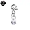 Atacado Transfronteiriço G23 Pingente de Zircônia Redondo Estrela Coração Gota d'Água Acessórios para Piercing de Liga de Titânio Brincos Unhas de Cartilagem Auricular