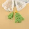 Molde de silicona de pino de árbol de Navidad, molde para pellizcos hecho a mano, para chocolate, azúcar, mousse, pastel, helado