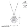 Collar de Plata de Ley S925 con Colgante de Moissanita en Forma de Gota de Agua para Mujer con Colgante de Circonita Cúbica, Cadena para Clavícula, Lujo Ligero Versátil, Venta al por Mayor Transfronteriza
