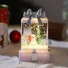 Decorações de Natal lâmpada de cristal brilhante ornamentos novo Papai Noel luz noturna bolsa de presente de Natal pequena luz de vento