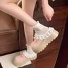 Zapatos Birkenstock Rosados Retro Versátiles de Punta Redonda con Suela Gruesa para Mujer 2025 Nuevo Verano Calzado Exterior Elevadores Antideslizantes Chanclas de Punta