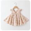 Vestido de niña Verano Aa Vestido de verano para niños Algodón puro sin mangas Falda Bebé Falda de princesa Falda floral Falda Vise