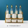 Juego de Frascos para Condimentos de Alta Calidad para Uso Doméstico, Incluyendo Botellas y Frascos para Condimentos de Aceite, Sal, Salsa y Vinagre, Recipientes de Cerámica para Condimentos de Cocina
